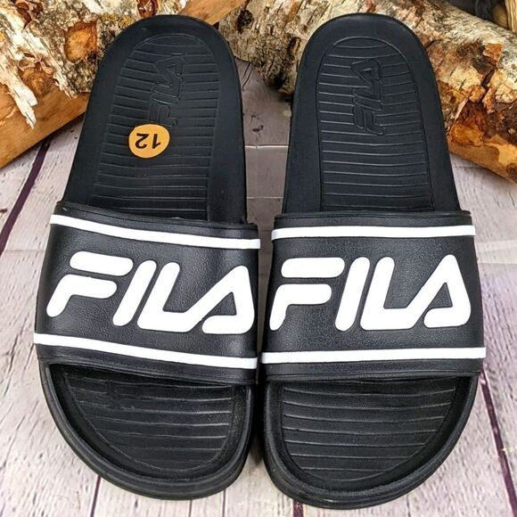 Fila SLEEK SLIDE LT Black Slip-On Athletic Sandals